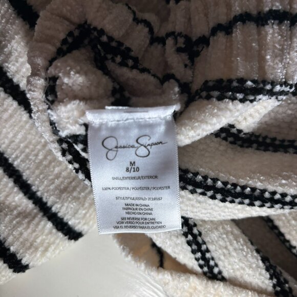 Jessica Simpson Black & White Stripes Pullover Sweater Teen - Picture 6 of 7